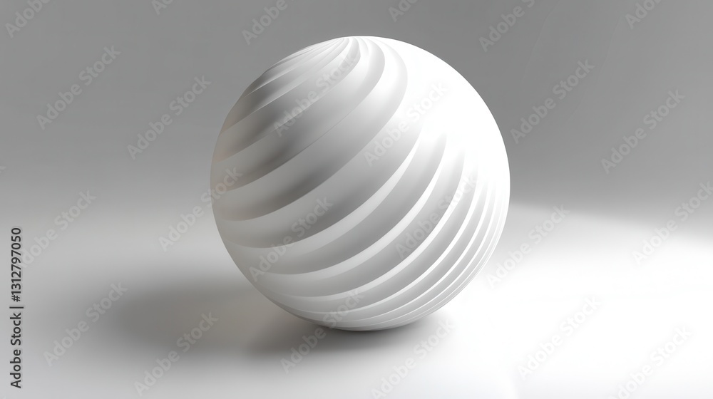 Poster An abstract sphere with rounded lines is rendered in 3D, highlighting its smooth, flowing contours and dynamic form.