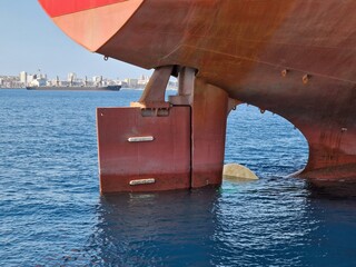 Vessel Rudder and propeller 
