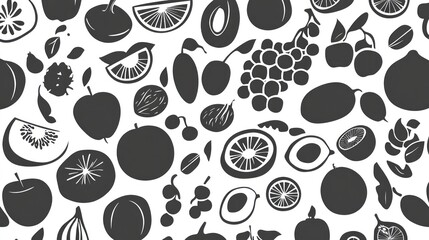Fruit pattern seamless background, healthy food