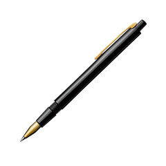Brush pen with flexible tip isolated on transparent background
