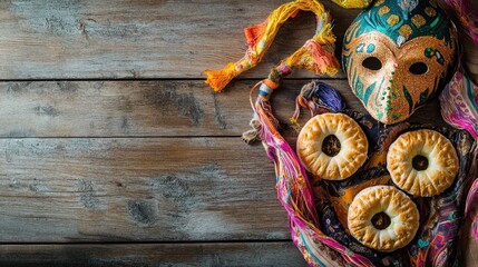 Obraz premium Traditional sweet treats from various cultures, including pastries and bread-based delicacies.