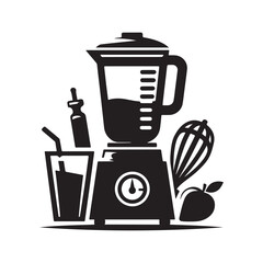 Modern Blender Machine Silhouette Design