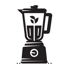 Modern Blender Machine Silhouette Design