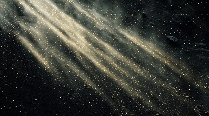 Golden Light Rays Dark Background Glitter Texture Sparkle Shimmer