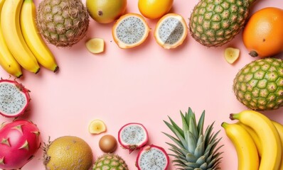 Colorful assortment of fresh fruits