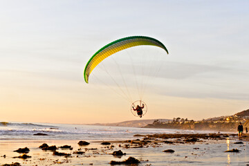 paragliding on the beach