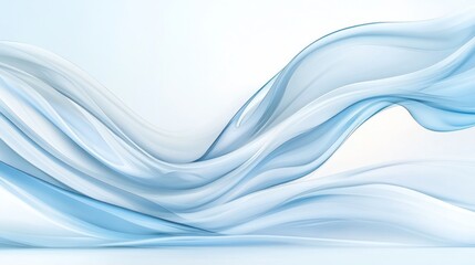 Obraz premium Abstract Blue Waves: A Serene Digital Artwork
