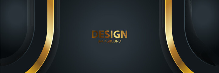 Abstract gold, black design background