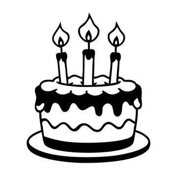 recommend clip art: Birthday cake with candles icon