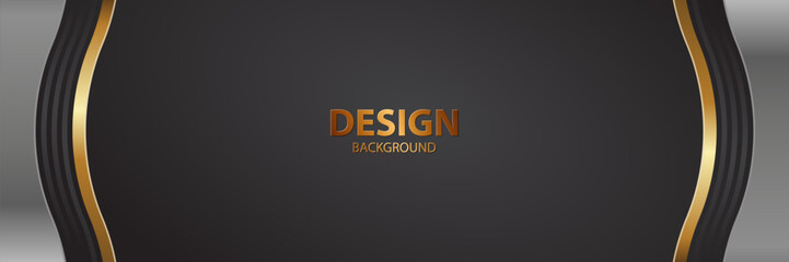 Abstract gold, black, gray design background