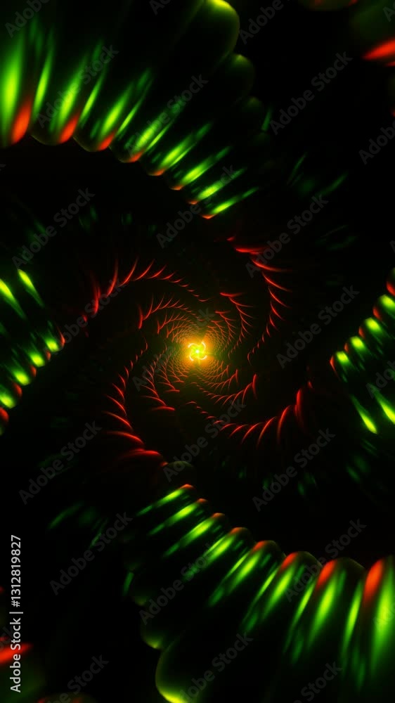 Aufkleber vertical video of hypnotic pulsating waves in a seamless abstract vj loop