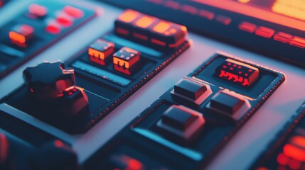 Modern flight control panel with digital readouts.