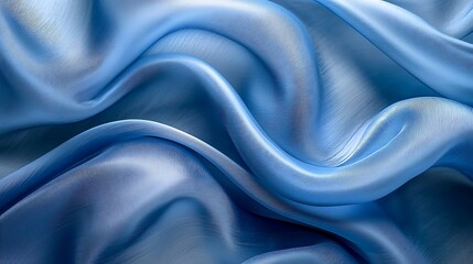 Obraz premium Luxurious Blue Silk Fabric Draped Texture Background