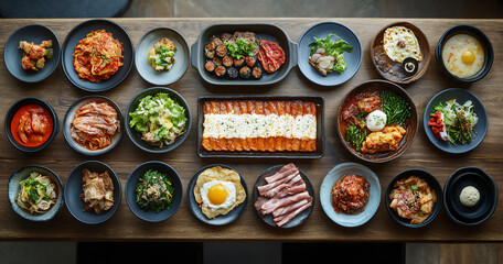 korean food display,