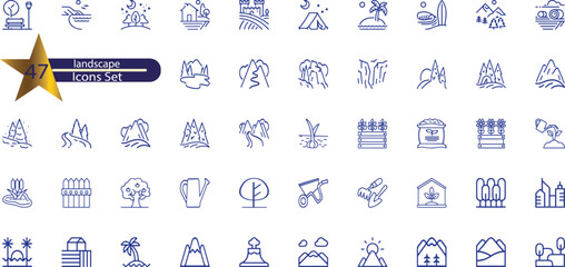  icons related to forest and woods. © john