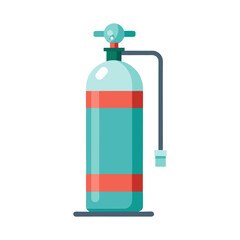 Oxygen cylinder vector illustration isolated on transparent background