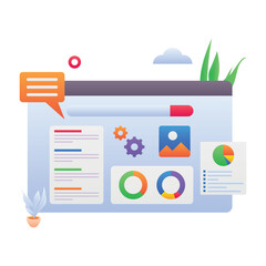 Gradient color illustration for Web loader