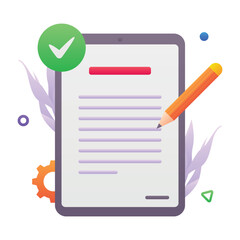 Gradient color vector illustration for Business contract