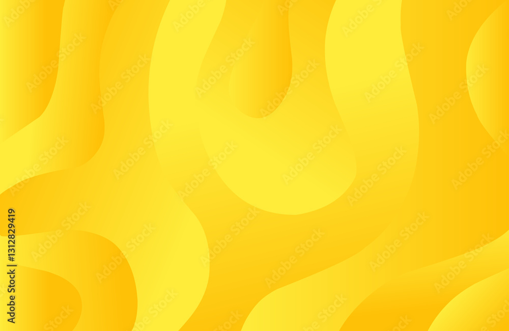 Poster abstract background with waves yellow gradient color