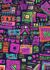 Vibrant abstract geometric pattern design