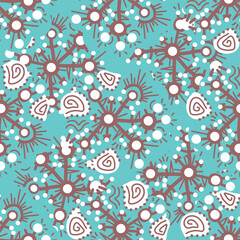 Seamless decorative texture. Abstract doodle background. 