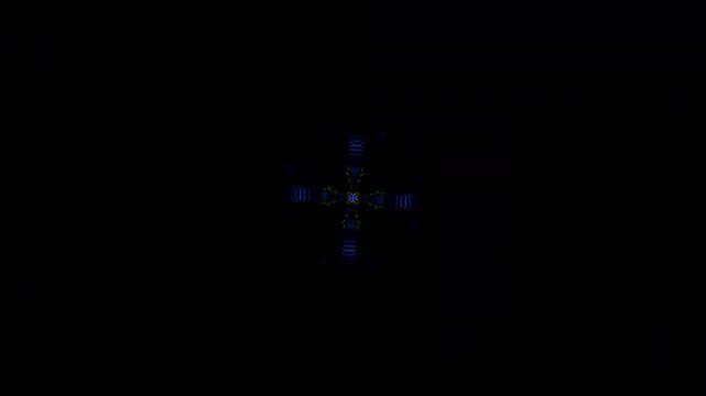 Abstract seamless VJ loop with strobe lights and shifting geometric shapes