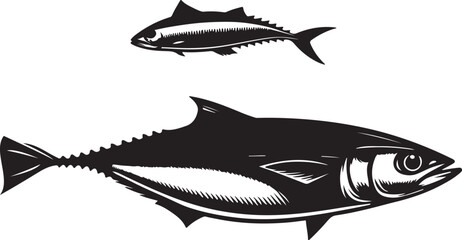 Obraz premium Mackerel Fish Illustration: Vector Art for Design