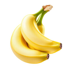 Two Ripe Yellow Bananas Close Up Studio Shot, Fresh Fruit, Healthy Snack