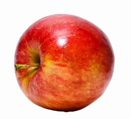 Illustrated apple on white background
