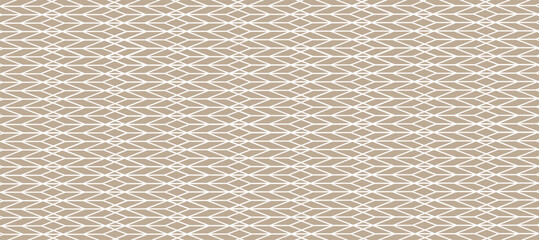 Brown and white abstract seamless pattern with white tracery decor