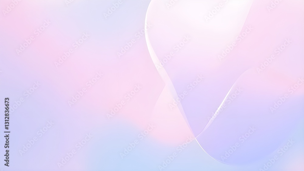 Poster elegant abstract gradient background with soft flowing curves in pastel pink and purple. perfect for