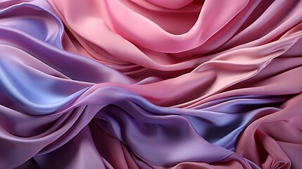 Obraz premium Abstract Drapery of Silky Fabrics in Pink and Purple Hues