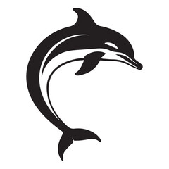 silhouette of a dolphin