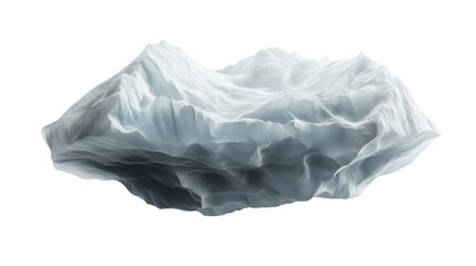 Realistic iceberg floating with transparent background