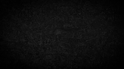 Abstract Black wall texture for pattern background. wide panorama picture. Black wall texture rough background dark concrete floor or old grunge background with black