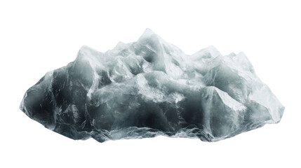 Obraz premium Piece of iceberg floating with transparent background