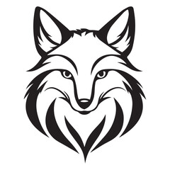 fox head vector illustration on white background