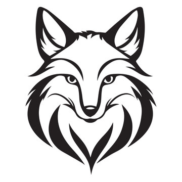 fox head vector illustration on white background
