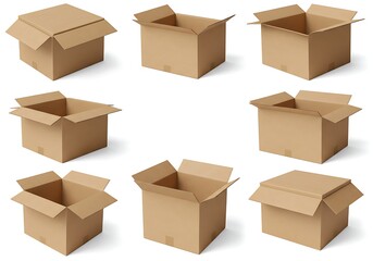 Fototapeta premium Customizable Cardboard Boxes for Retail, Business, and Personal Use