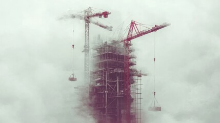 Misty Construction Skyscraper