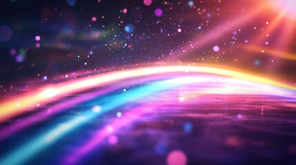 Colorful Rainbow Planet Abstract