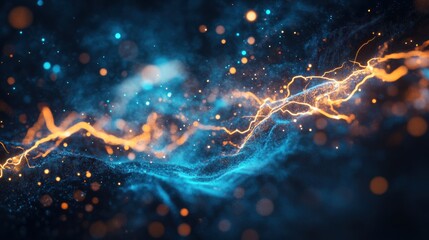 Fototapeta premium AI-Powered Futuristic Neural Connections Generating