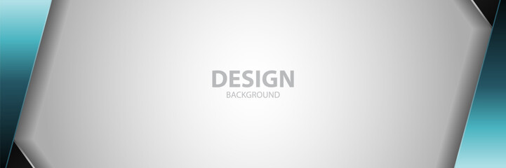 Abstract teal grey design background banner