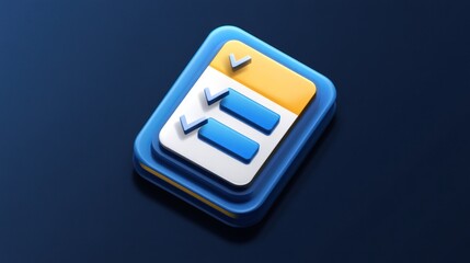 3D Checklist App Icon