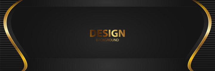 Black gold abstract design background