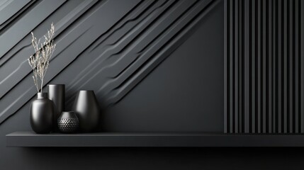 Dark, Modern Shelf Decor