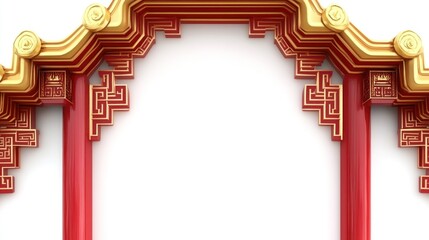 Chinese Archway Decorated Entrance