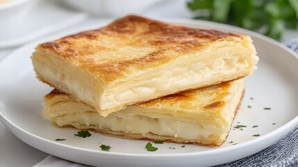 Delicious Golden Brown Cheese Pastry Puff, Homemade Baked Goods, Closeup Food Photography