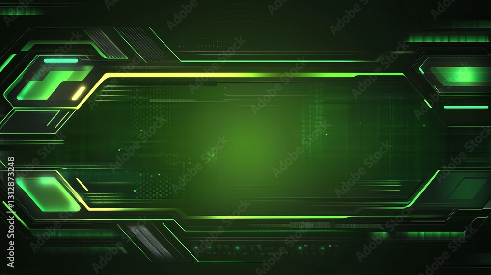 Poster abstract green tech background futuristic digital design modern interface technology innovation gree