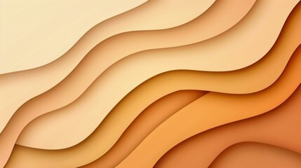 Abstract beige paper texture with a minimal cut style and layered geometric shapes in rich brown tones. Perfect for design.